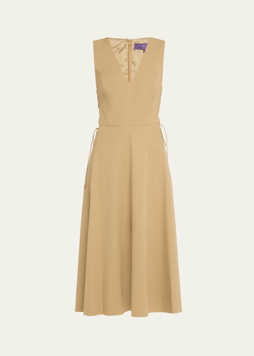 Ralph Lauren Collection Renna Cotton Gabardine Day Dress
