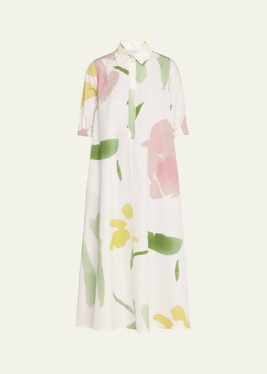 Max Mara Canter Abstract Print Dress
