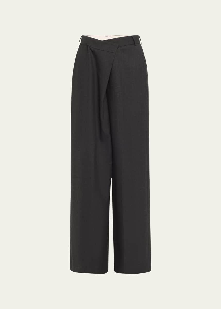 Courtney Zheng Horst Asymmetric Wool Pants