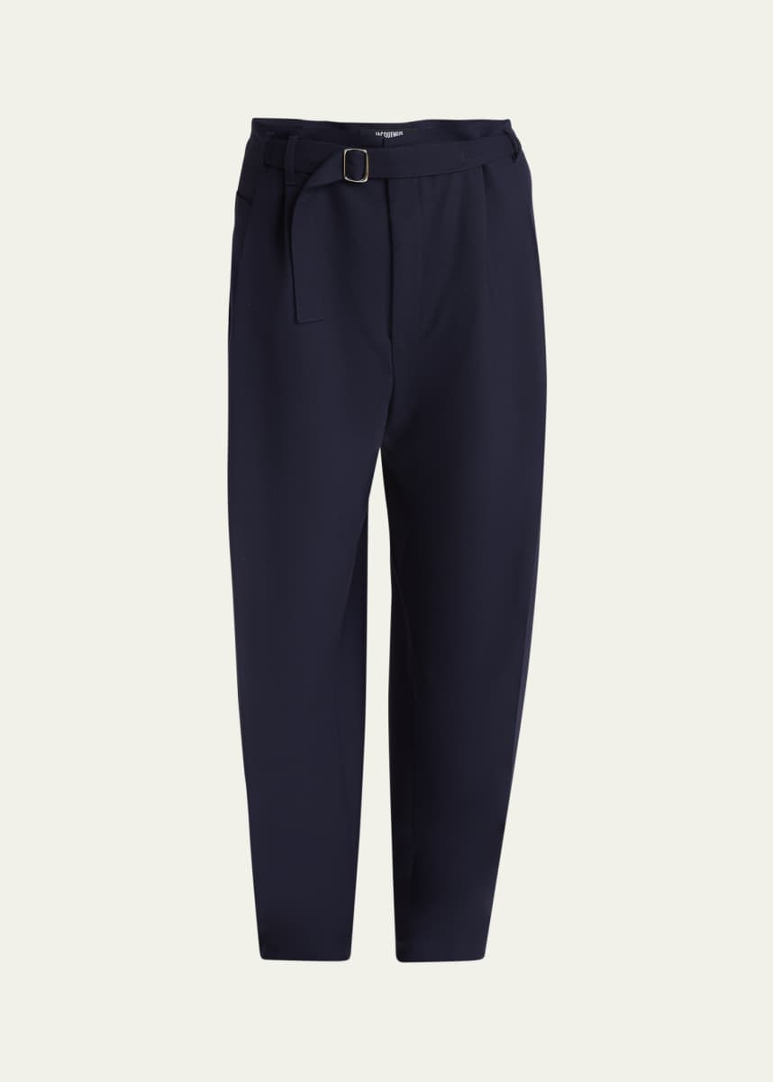 Jacquemus Men's Le Pantalon Canevas Belted Pants