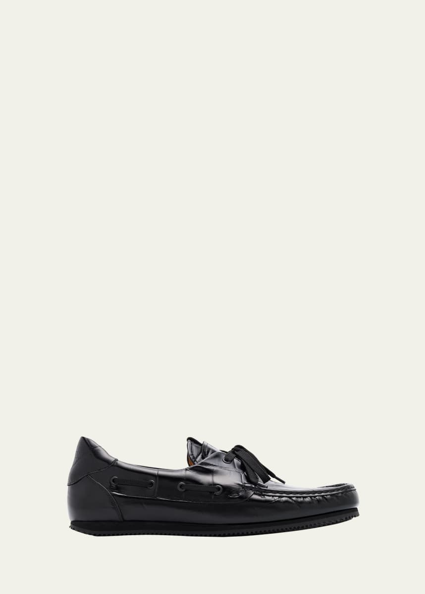 Jacquemus Men's Les Batto Calfskin Boat Shoes