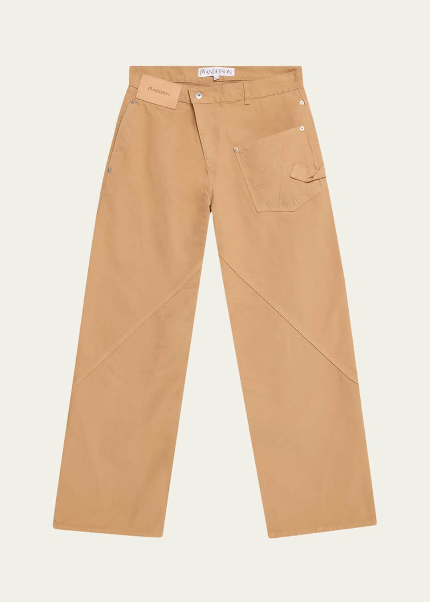 JW Anderson Men's Crossover-Fly Work Pants