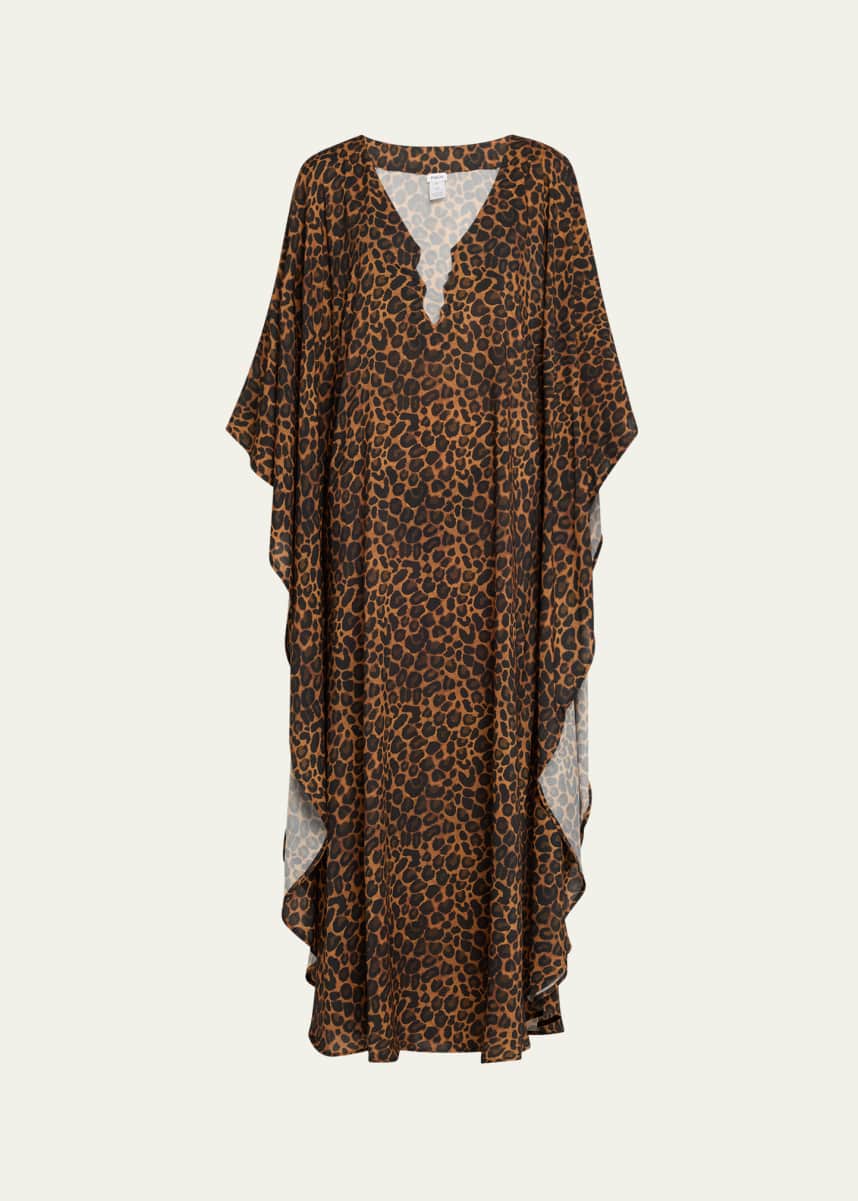 FISCH Thalassa Leopard-Printed Caftan Coverup