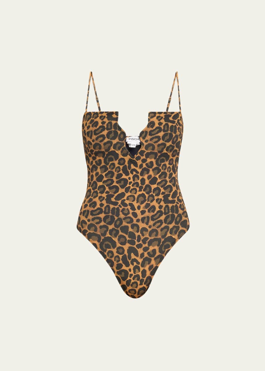 FISCH Painted Leopard Regatta One-Piece Swimsuit
