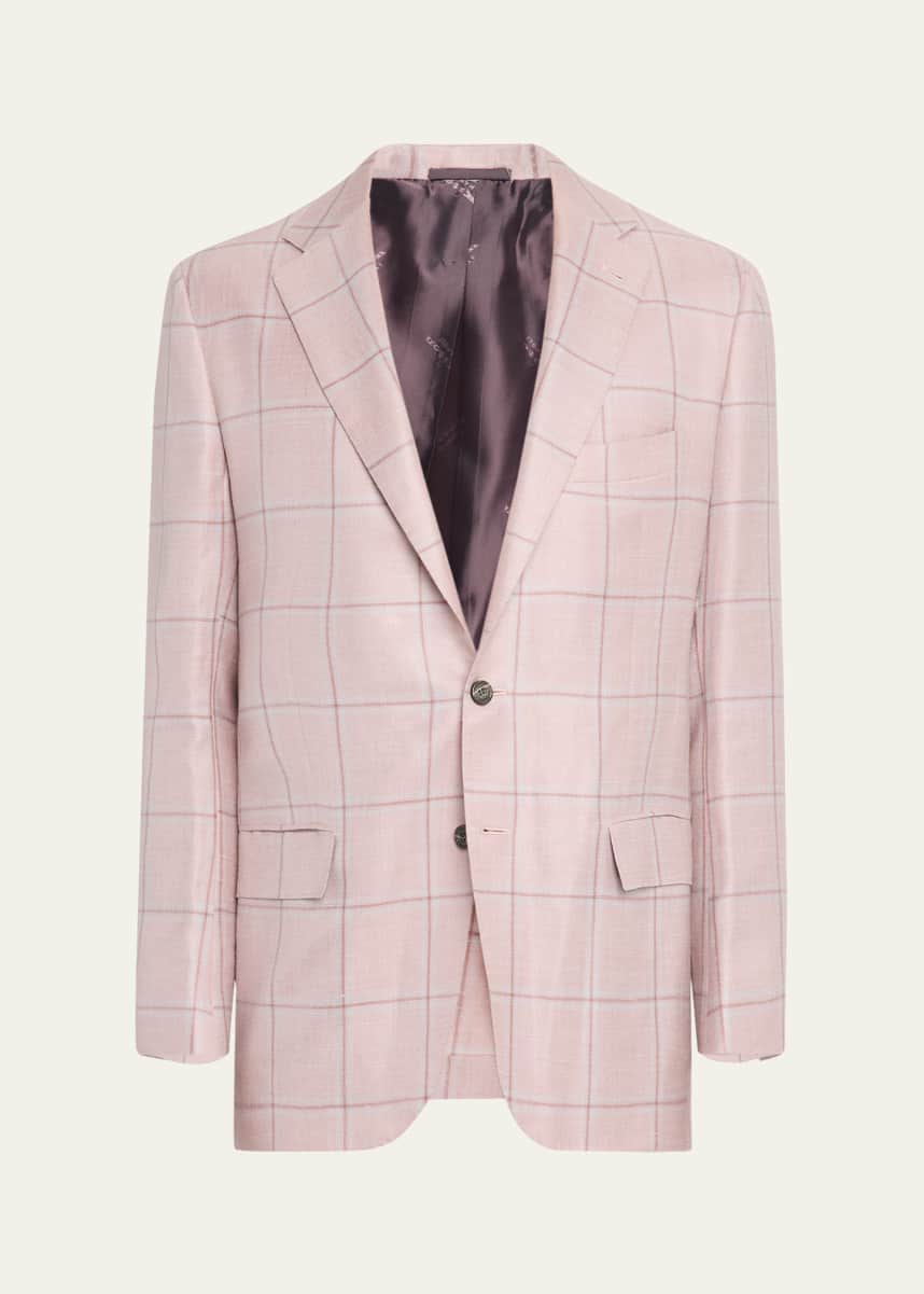 Kiton Men's Windowpane Sport Coat