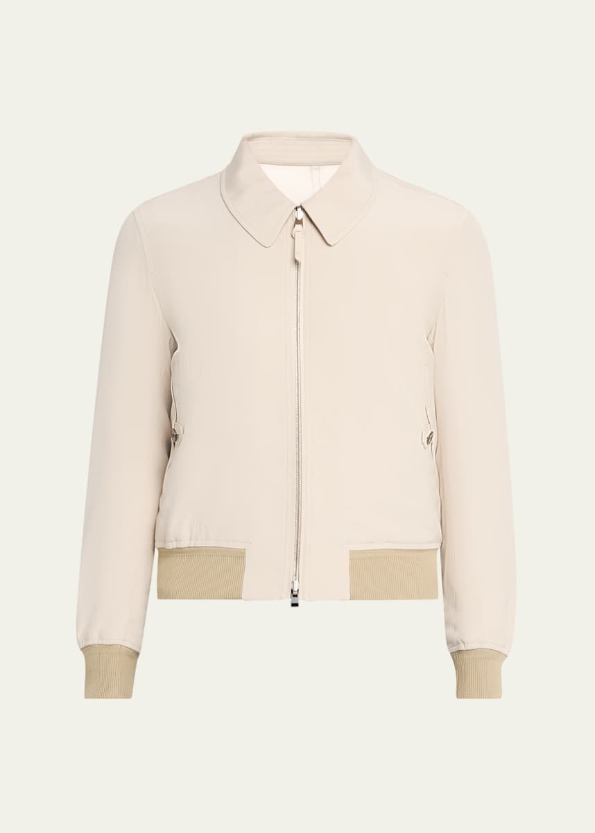 TOM FORD Men's Silk Satin Reversible Bomber Jacket