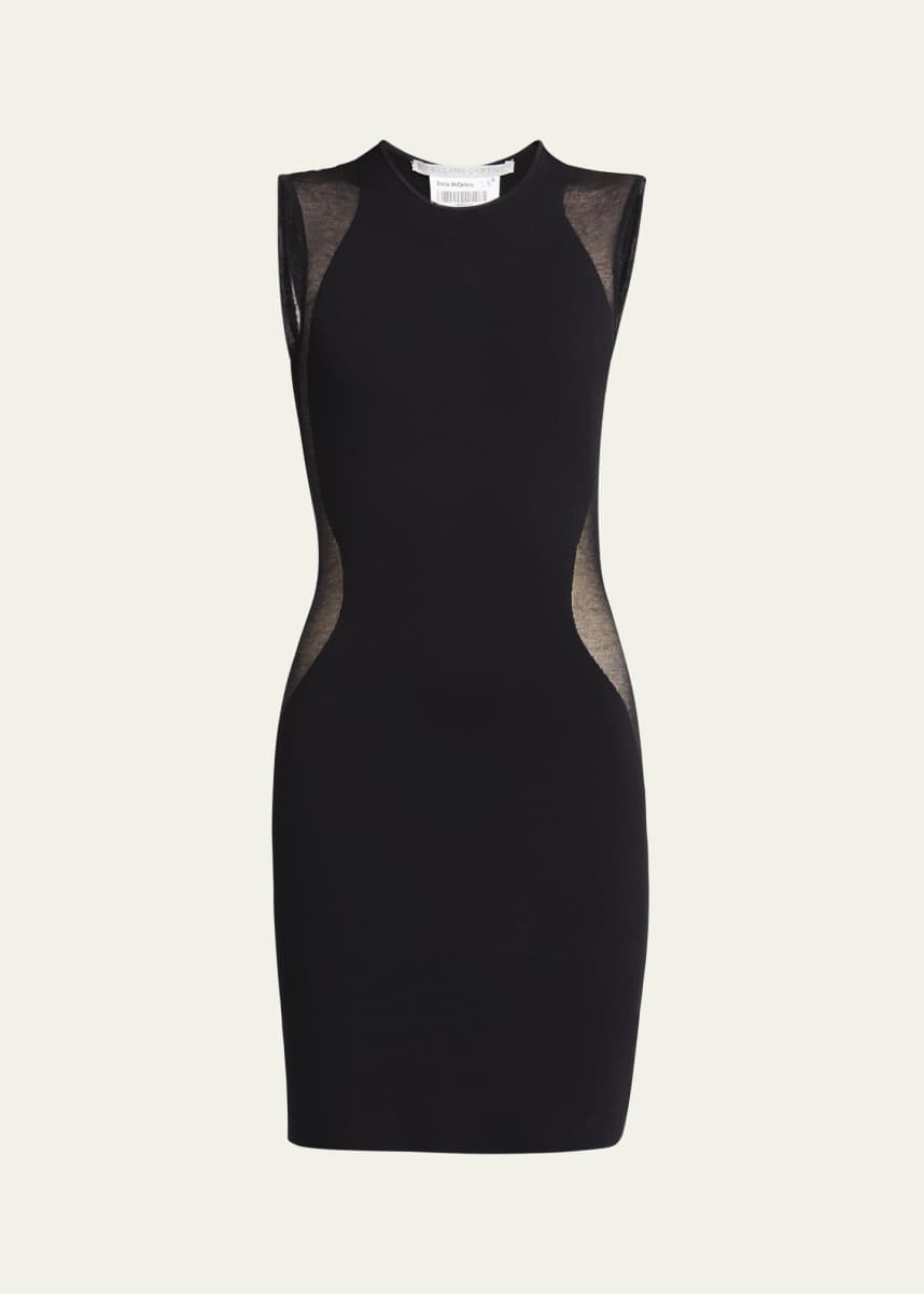 Stella McCartney Miracle Sleeveless Compact Knit Mini Dress