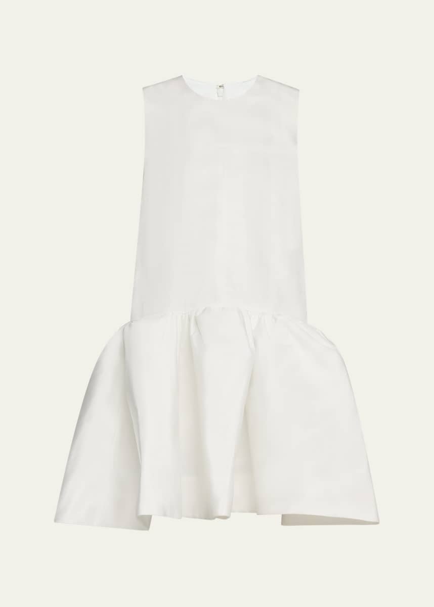 Bach Mai Drop-waist Moire Babydoll Dress