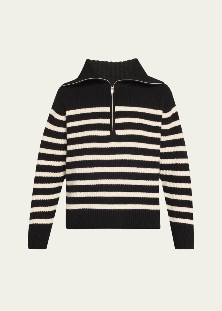 SIMKHAI Landry Half-Zip Cashmere Sweater
