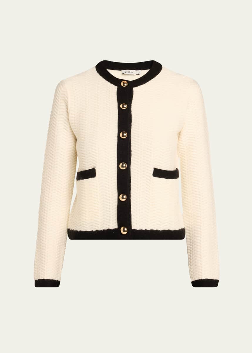 SIMKHAI Klaire Wool-Cashmere Cardigan