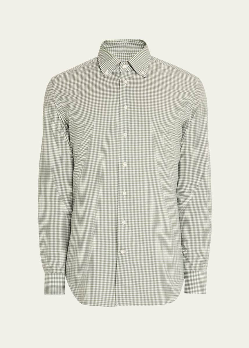 Bergdorf Goodman Men's Micro-Gingham Sport Shirt