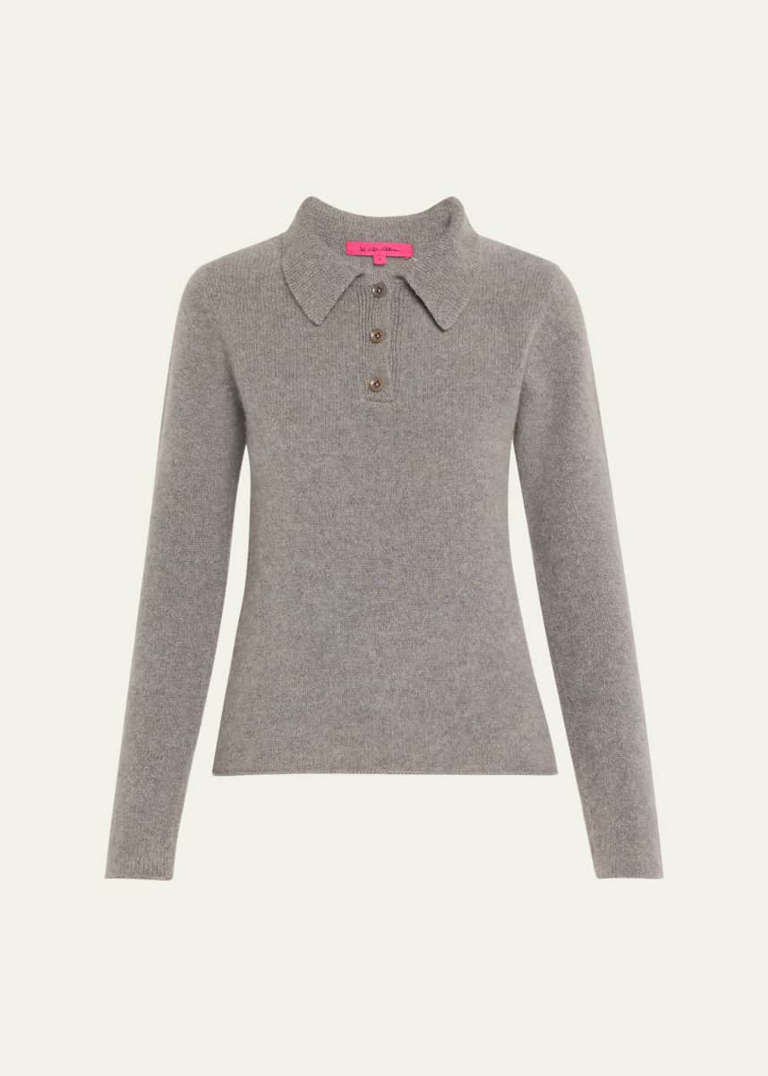 The Elder Statesman Fitted Polo Cashmere Sweater
