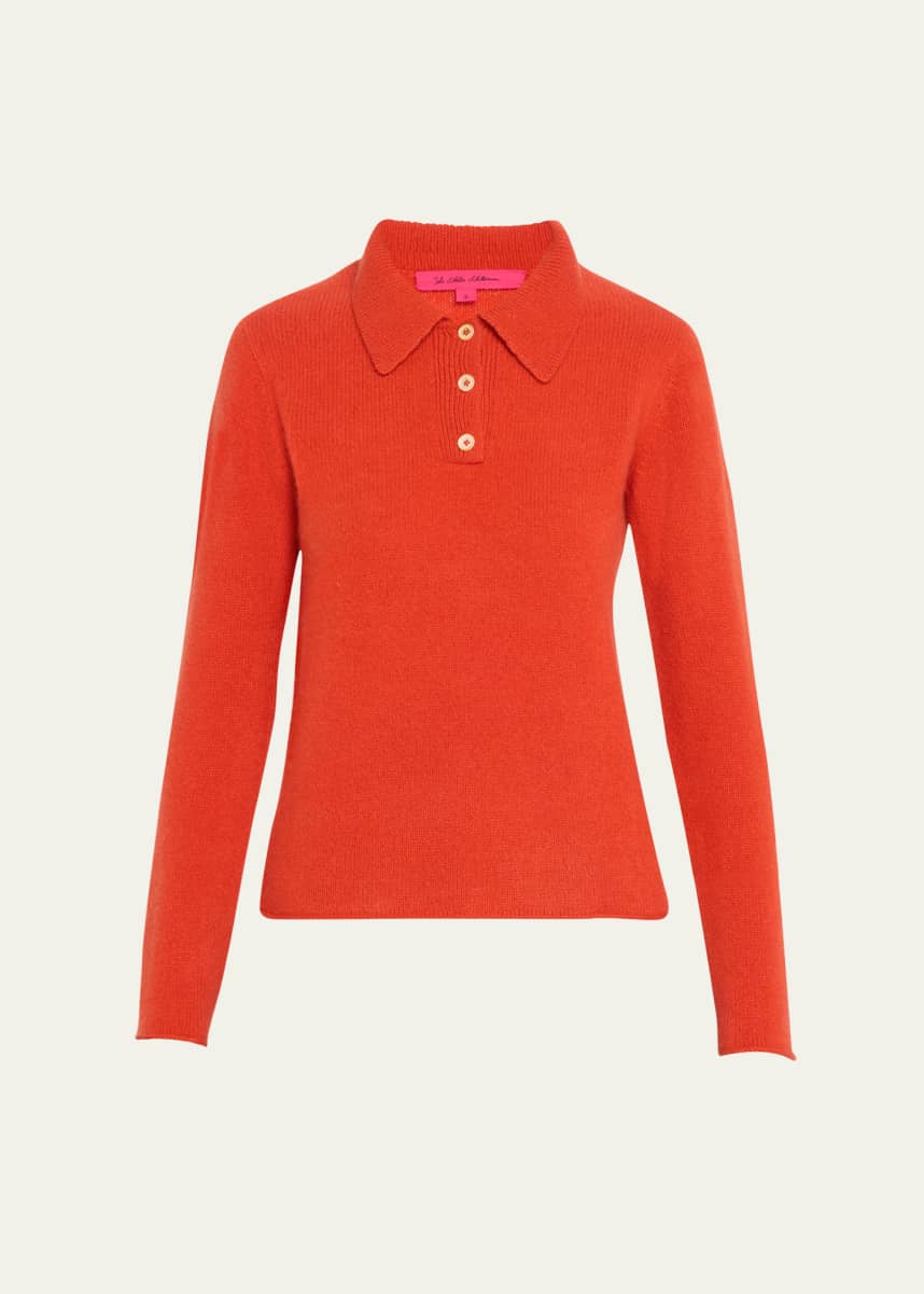 The Elder Statesman Fitted Polo Cashmere Sweater