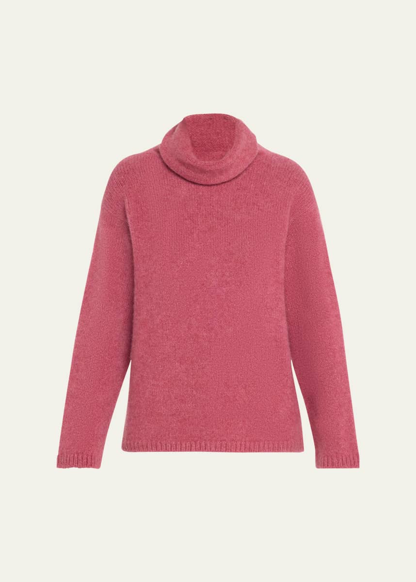The Elder Statesman Slouchy Turtleneck Cashmere Sweater