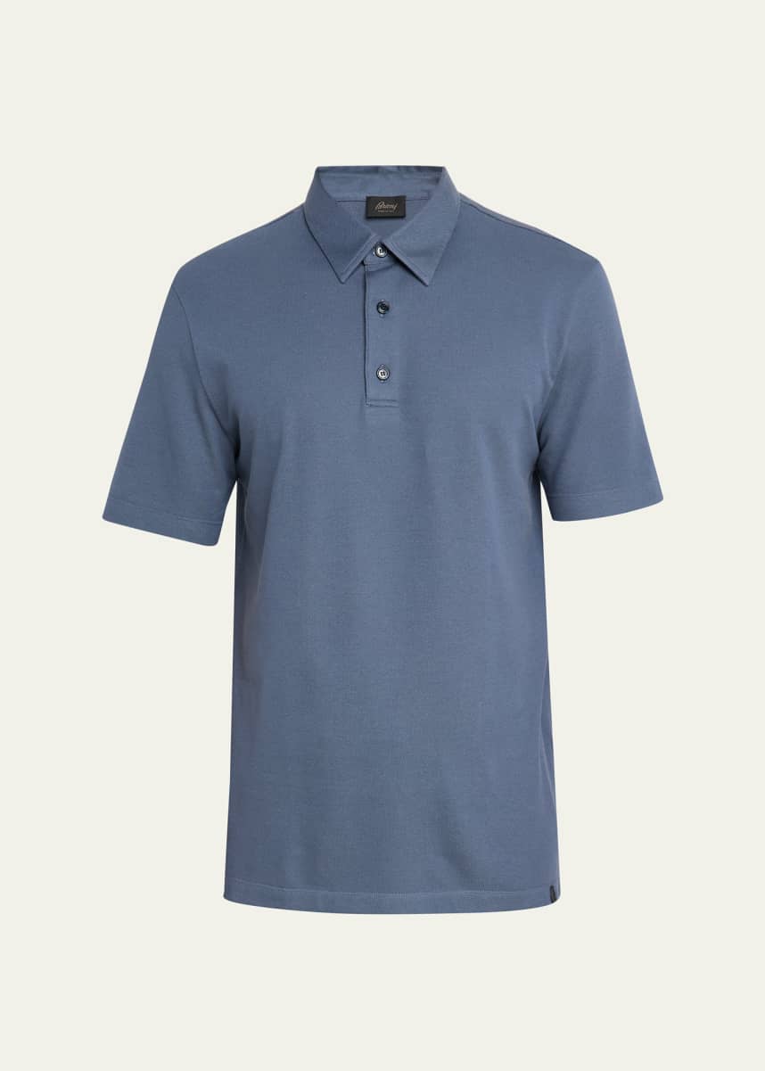 Brioni Men's Jersey Pique Polo Shirt