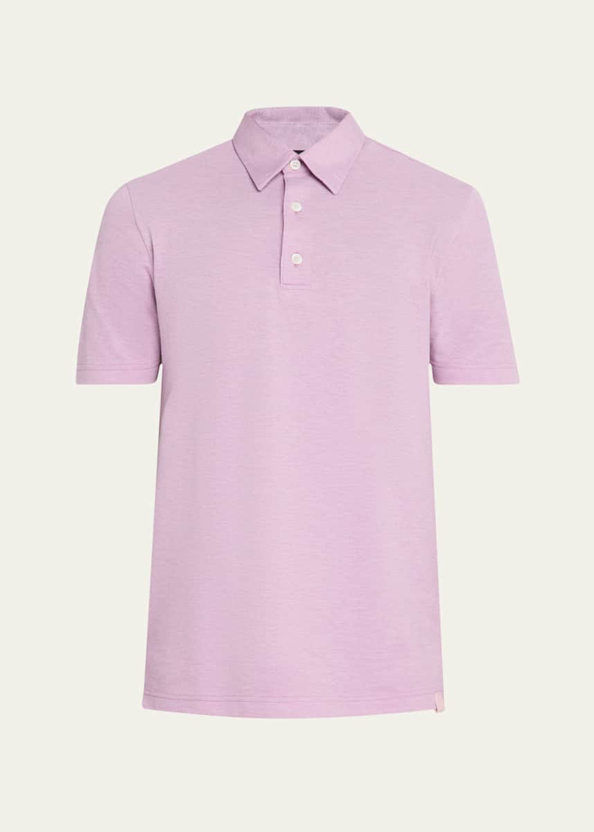 Brioni Men's Jersey Pique Polo Shirt