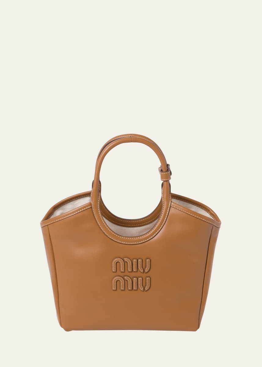 Miu Miu Mini Leather Top-Handle Tote Bag