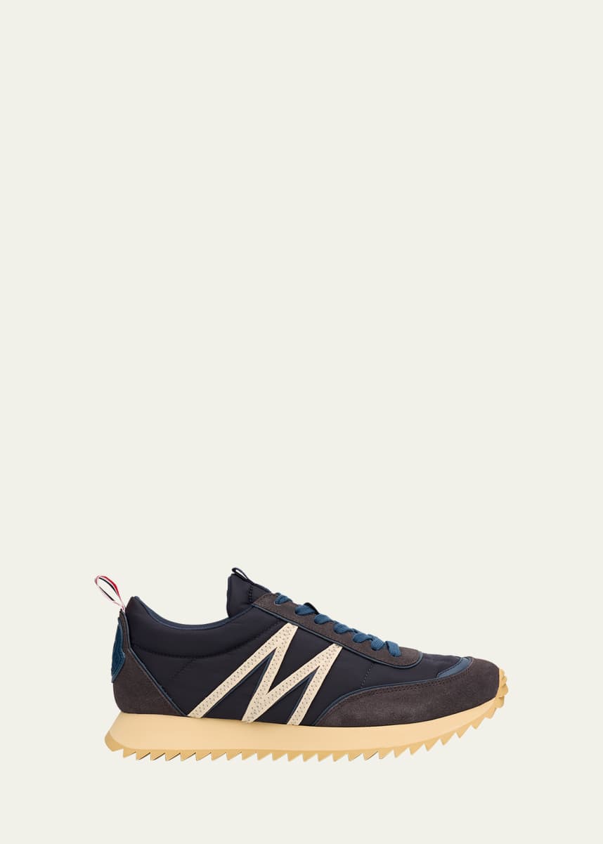 Moncler Men's Pacey Nylon and Suede Runner Sneakers
