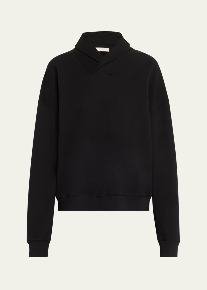 TEURN STUDIOS Wrap-Collar Sweatshirt
