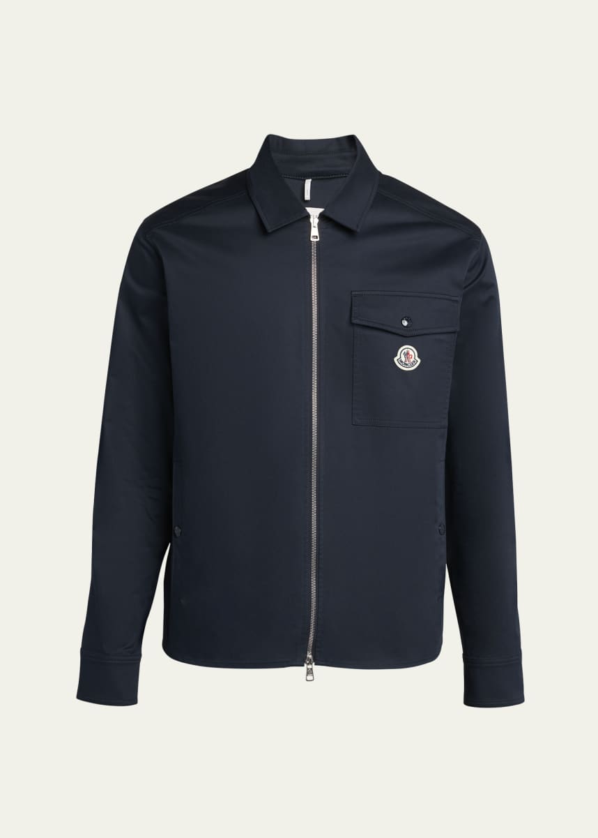 Moncler Men's Full-Zip Twill Overshirt