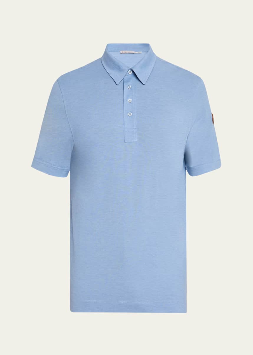 Moncler Men's Cotton-Lyocell Polo Shirt
