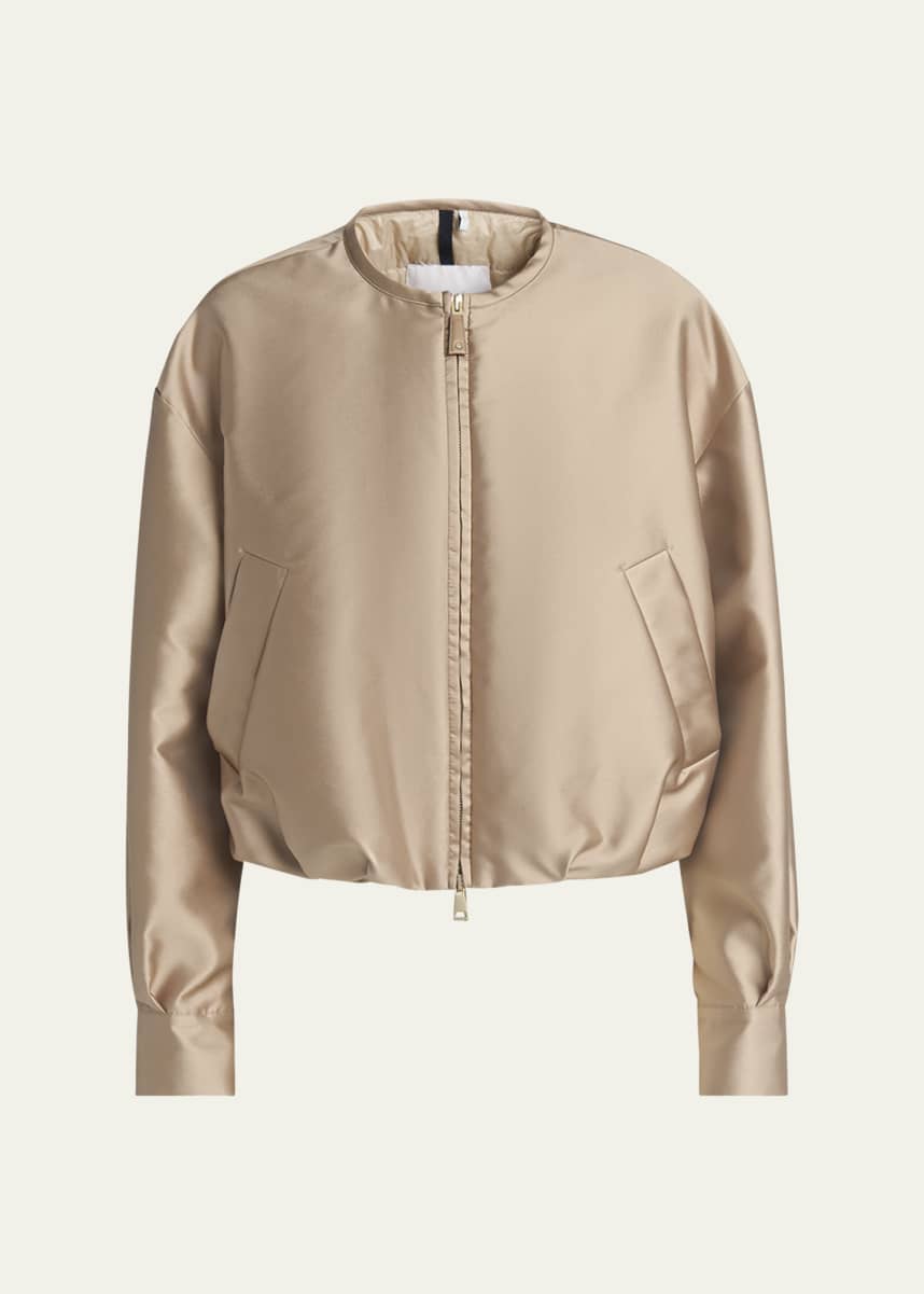 Moncler Maupa Satin Bomber Jacket
