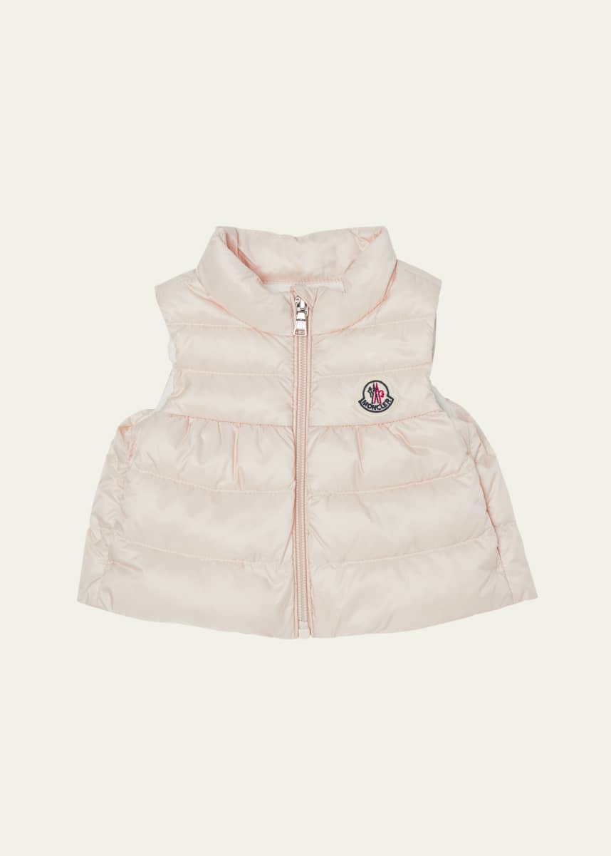 Moncler Girl's Hiva Down Puffer Vest, Size 6M-3