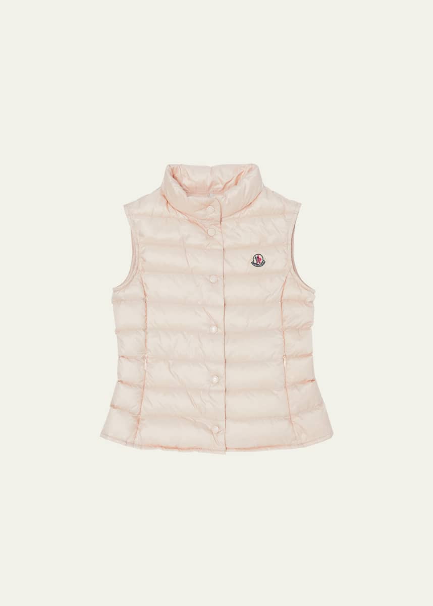Moncler Girl's Liane Quilted Down Vest, Size 12-14
