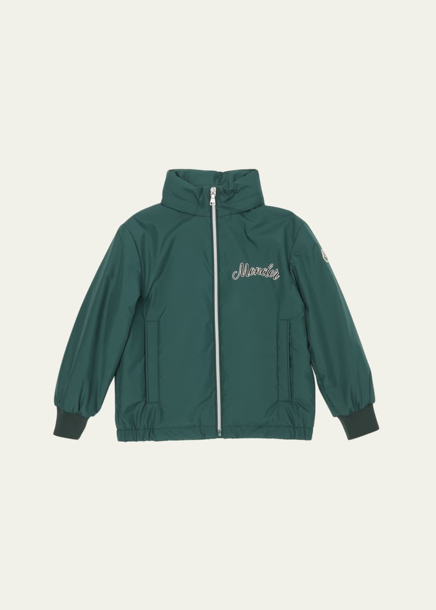 Moncler Boy's Corin Logo-Print Windbreaker, Size 12-14