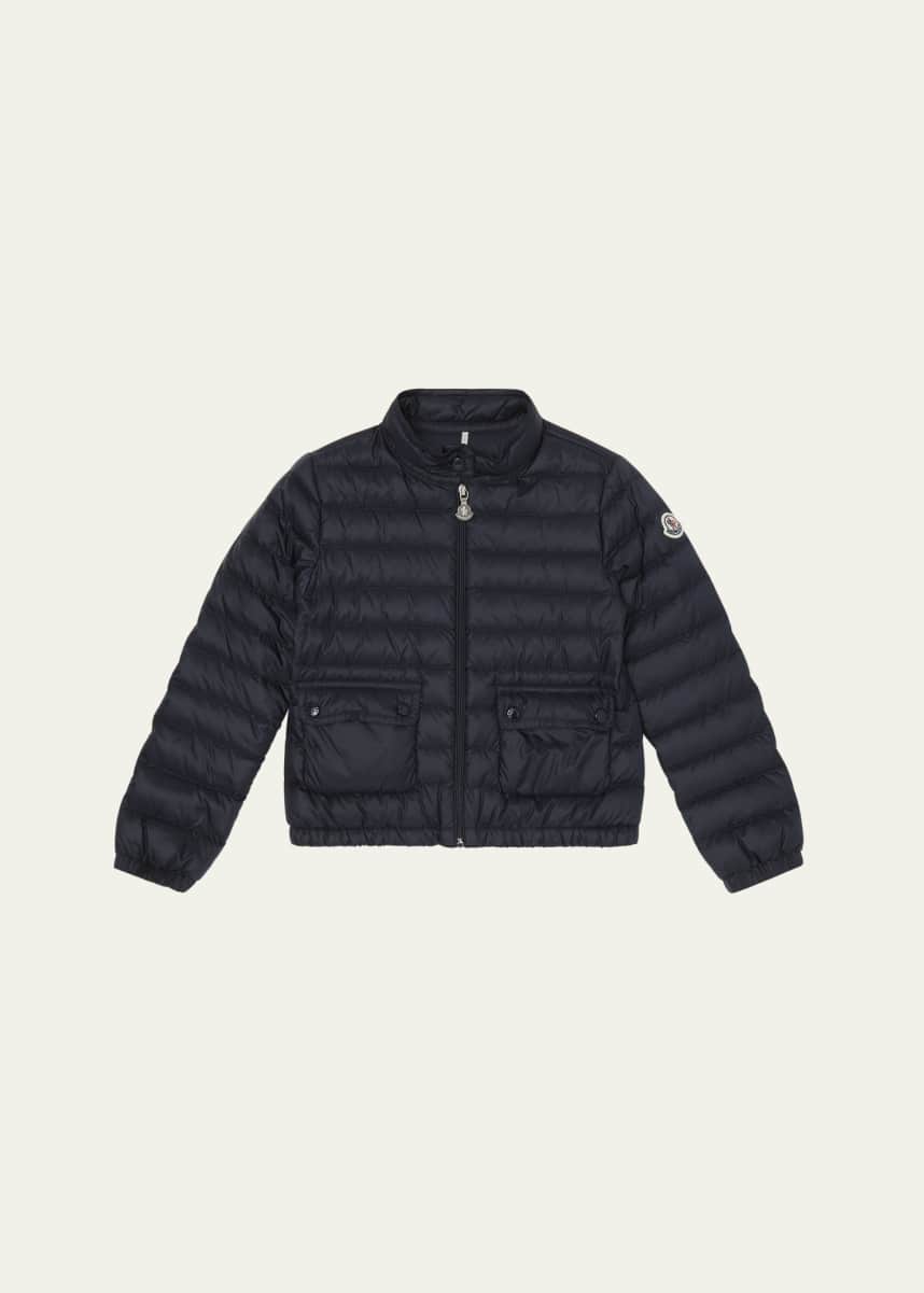 Moncler Girl's Lans Quilted Down Jacket, Size 4-6