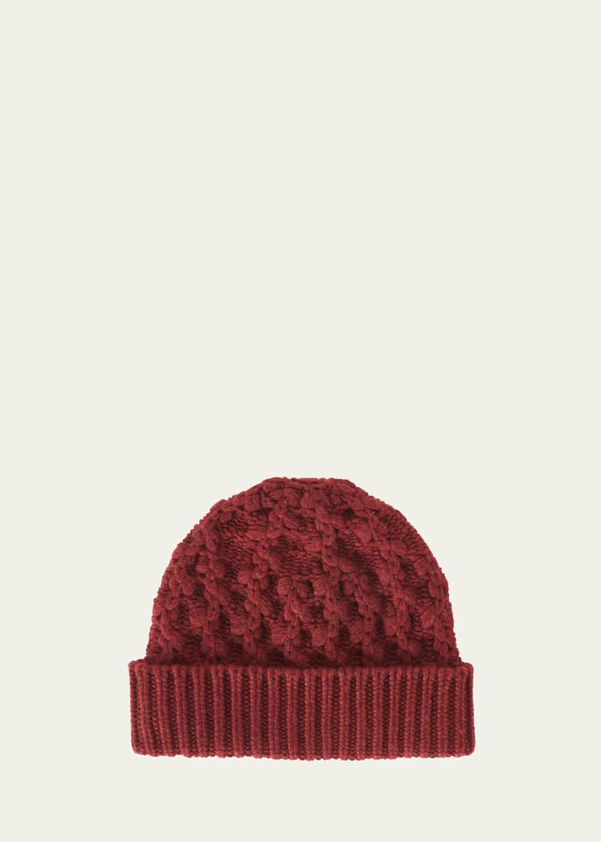 Loro Piana Valle Cable Knit Cashmere Beanie