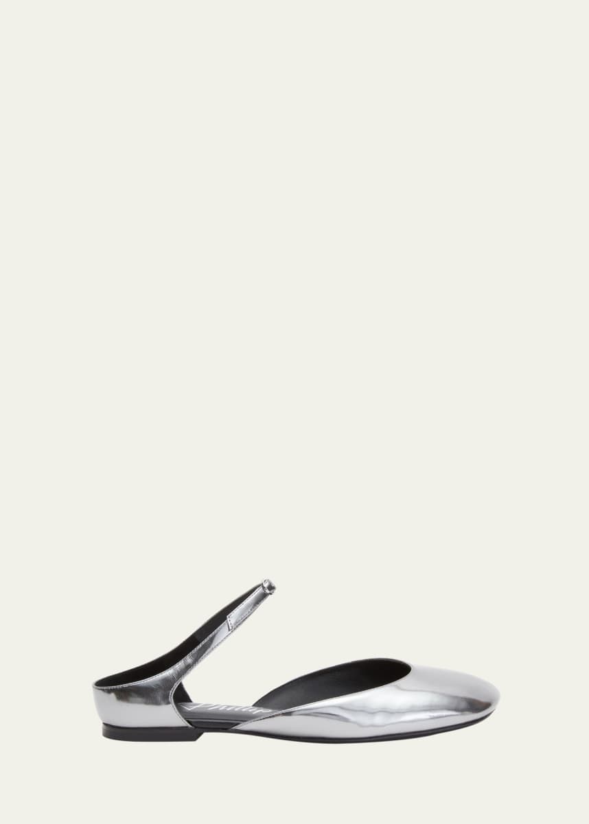 3.1 Phillip Lim ID Metallic Leather Mary Jane Ballerina Flats