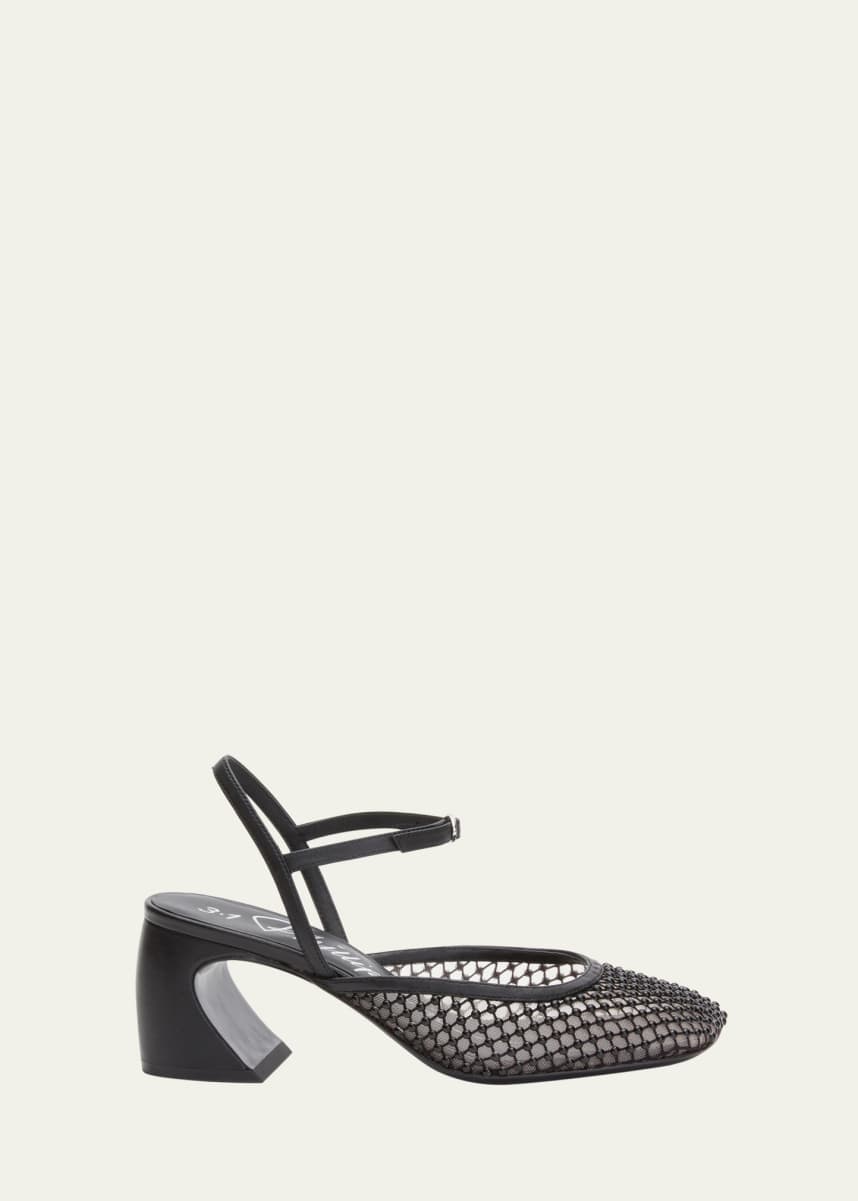 3.1 Phillip Lim ID Studded Mesh Mary Jane Pumps