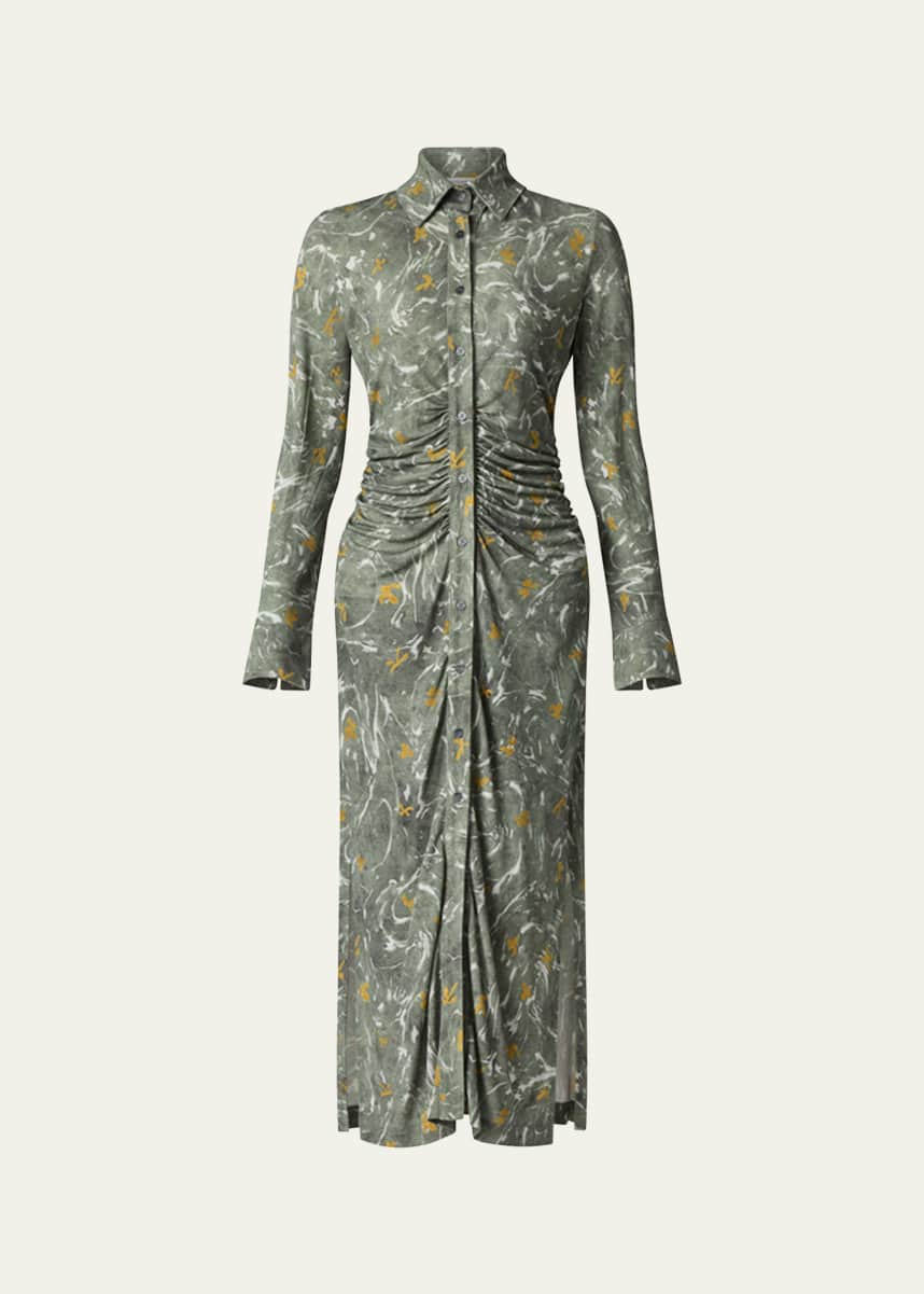 Altuzarra Claudia Abstract Gathered Waist Dress