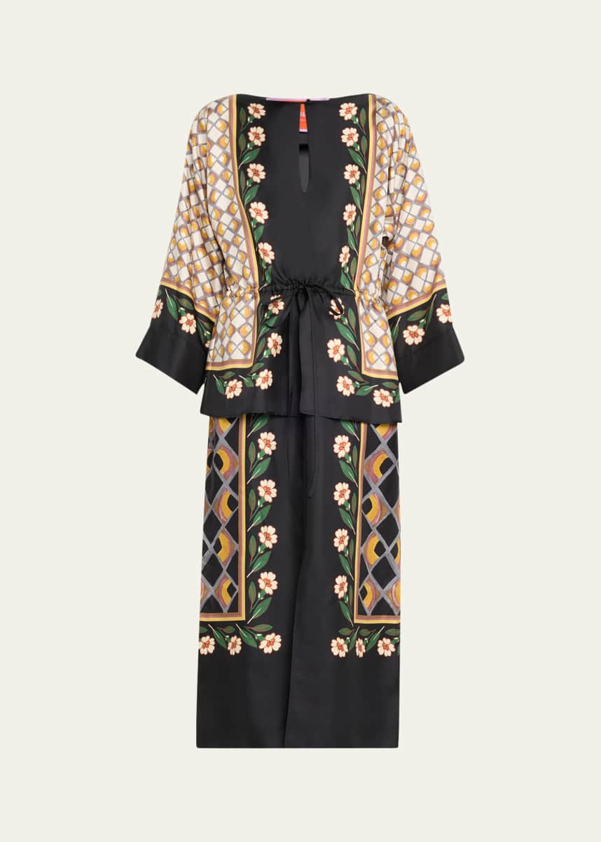 La DoubleJ Apericena Dazed Placee Midi Dress