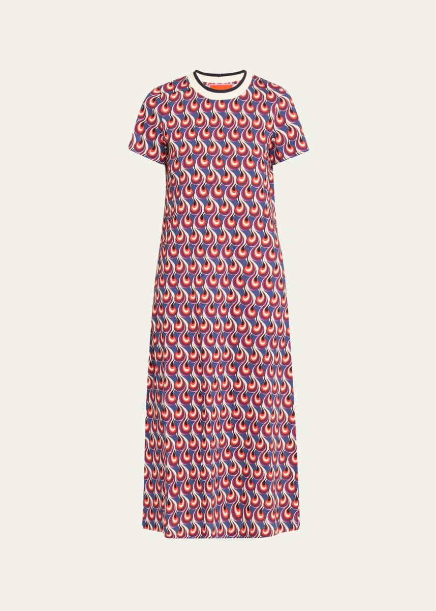 La DoubleJ Sporty Swing Printed Midi Dress