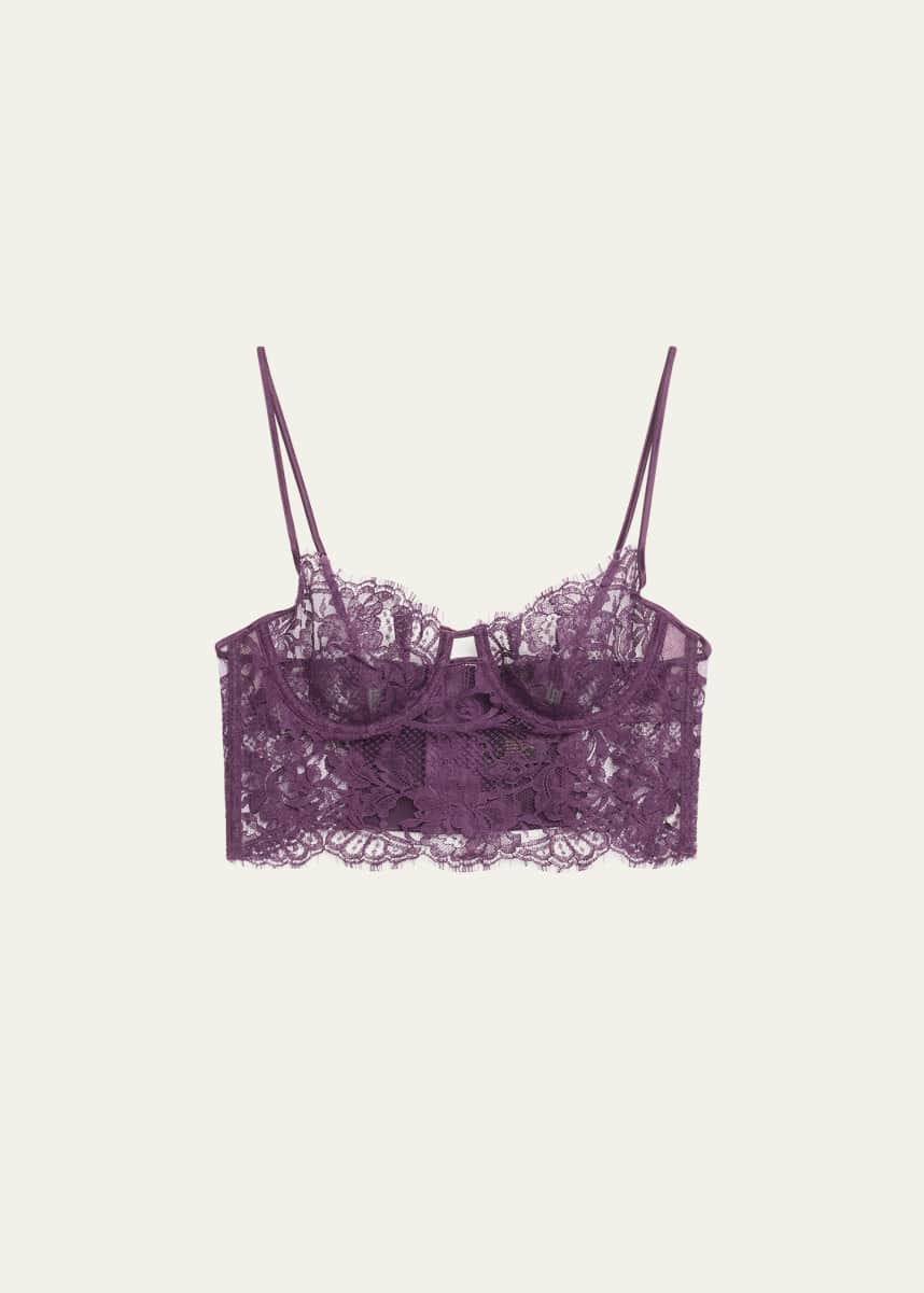 Kiki De Montparnasse Camille Scalloped Lace Longline Bra