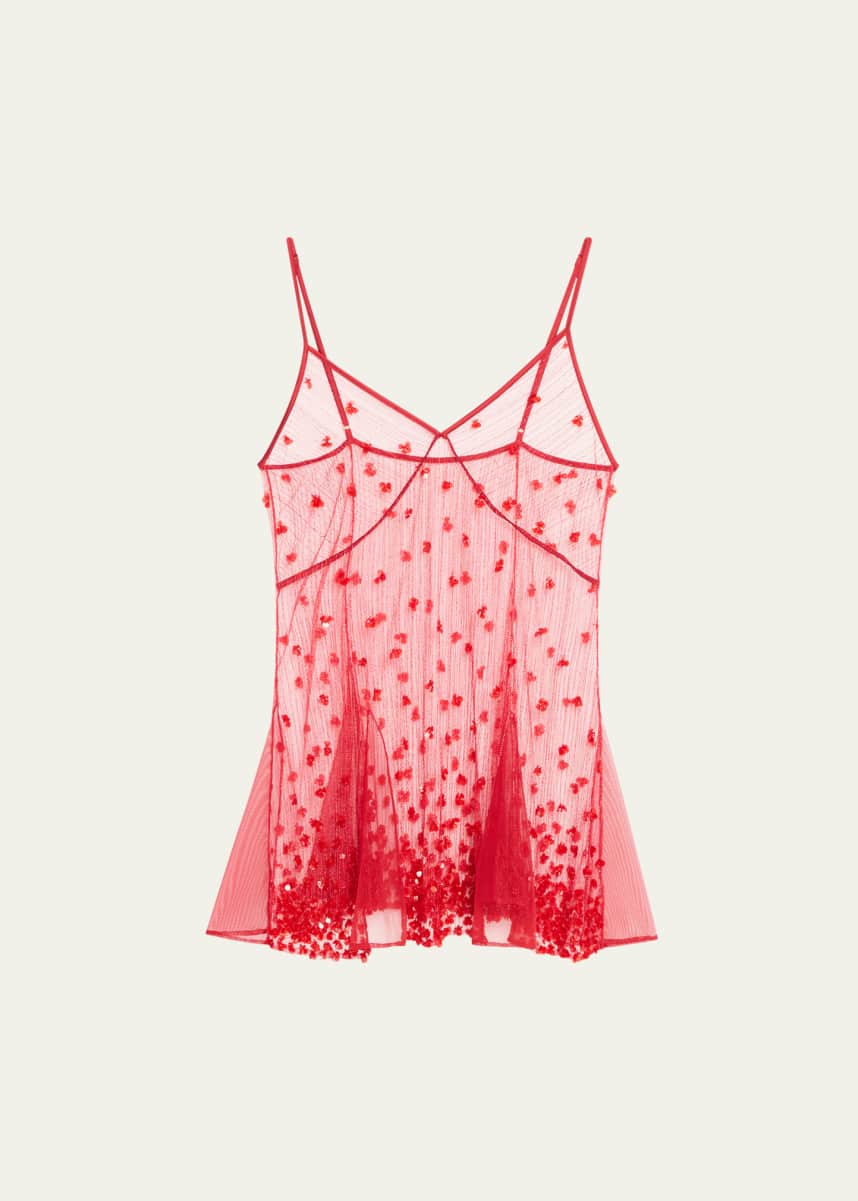 Kiki De Montparnasse Forget Me Not Sequin-Embellished Mini Slip