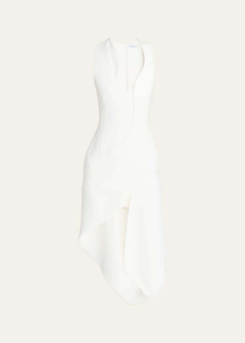 Ferragamo Sleeveless High-Low Midi Dress