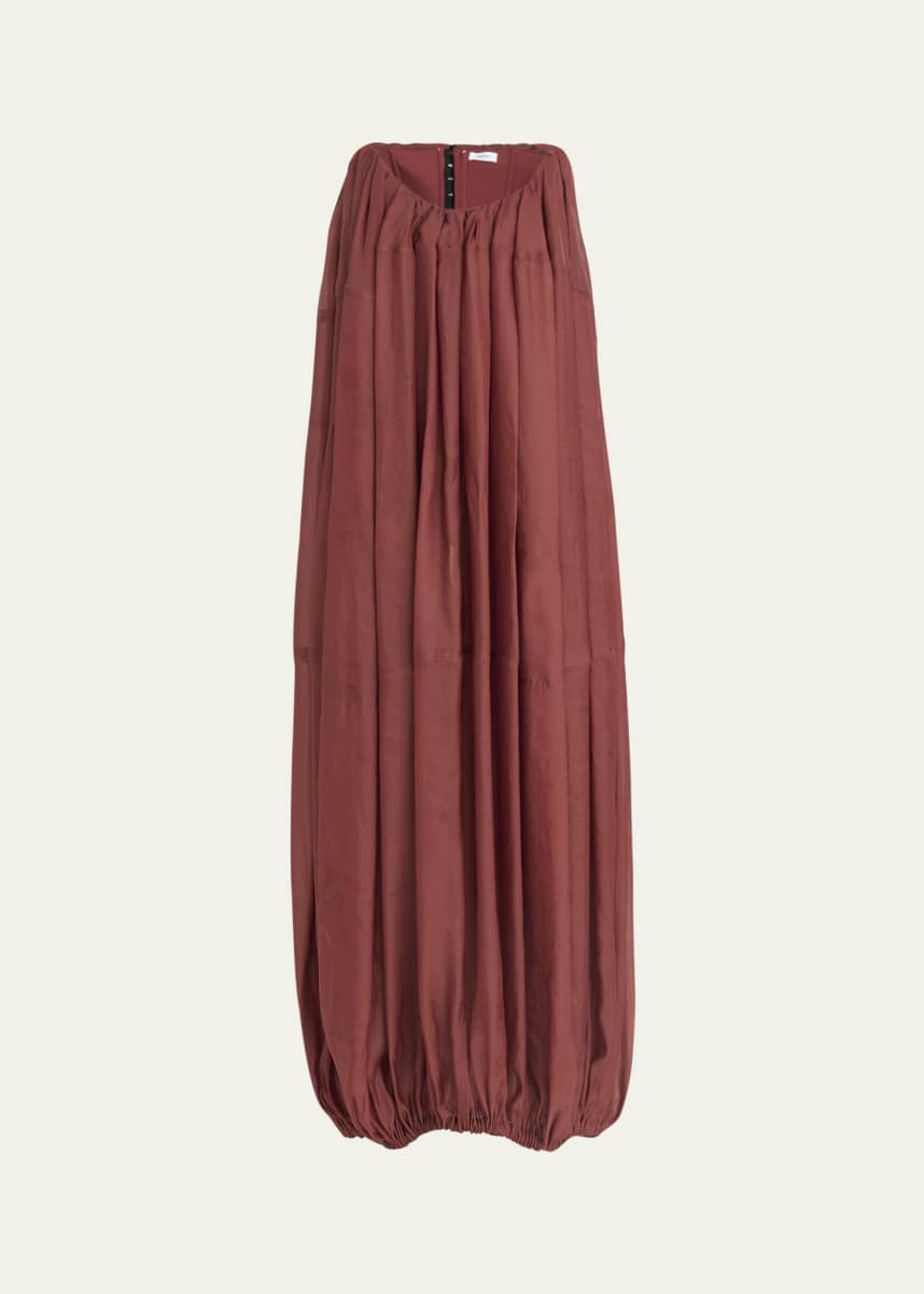 Ferragamo Strapless Bubble-Hem Maxi Dress