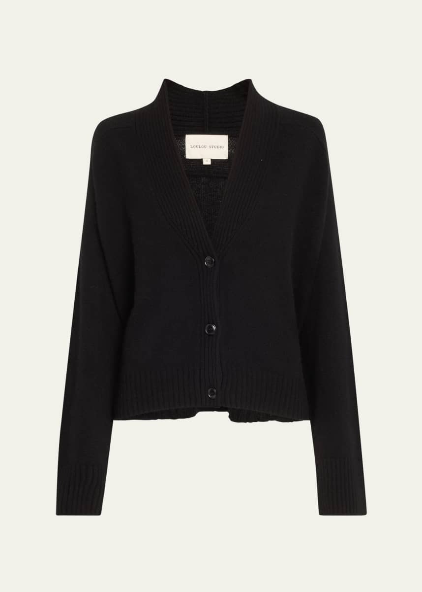 Loulou Studio Kaia V-Neck Cashmere Cardigan