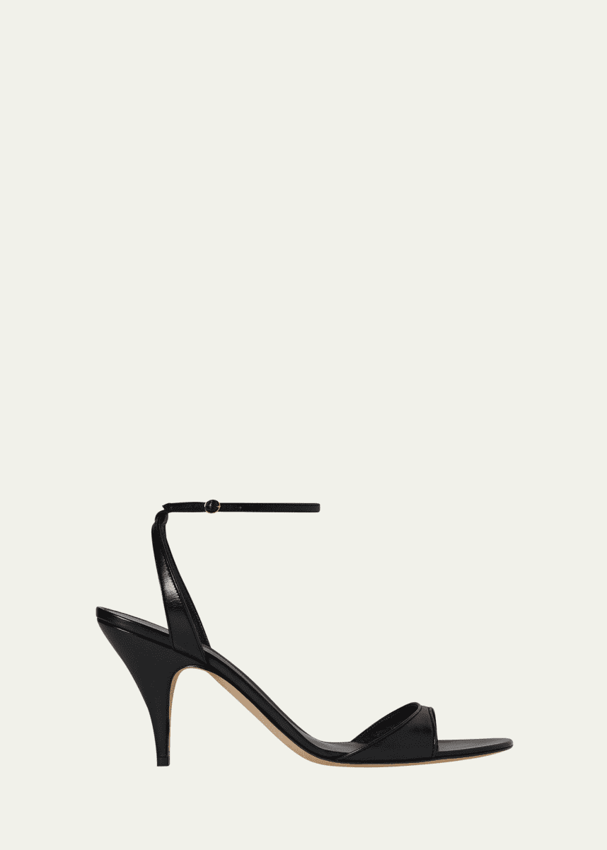 THE ROW Vika Leather Ankle-Strap Sandals