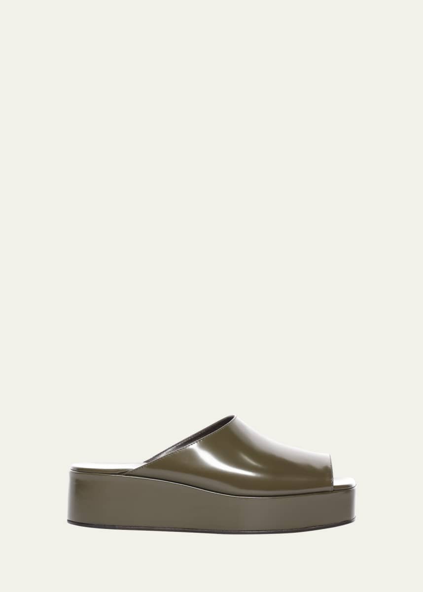 THE ROW Emi Flatform Leather Sandals