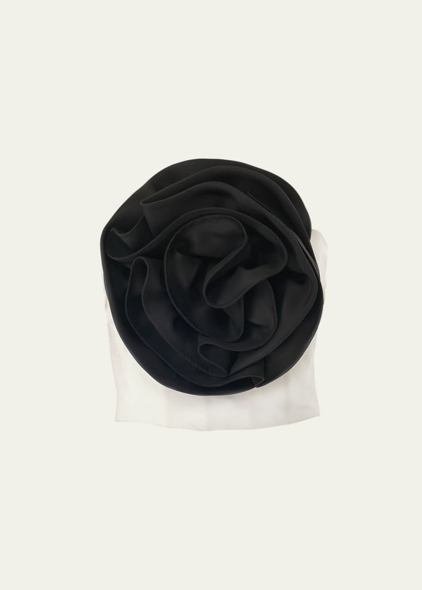 Carolina Herrera Rose Strapless Top