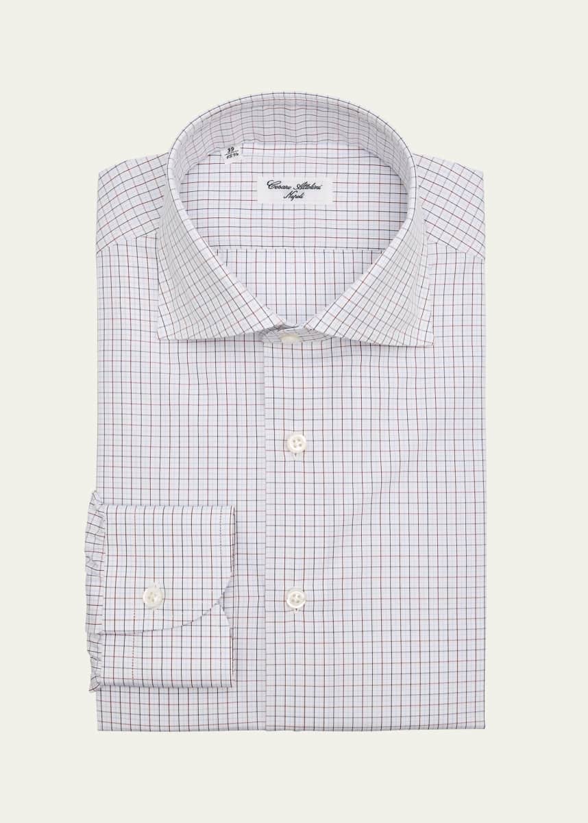 Cesare Attolini Men's Cotton Candy Stripe Dress Shirt