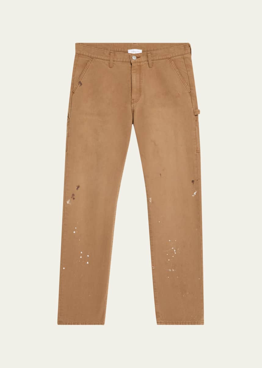 John Elliott Men's Canvas Paint-Splatter Work Pants