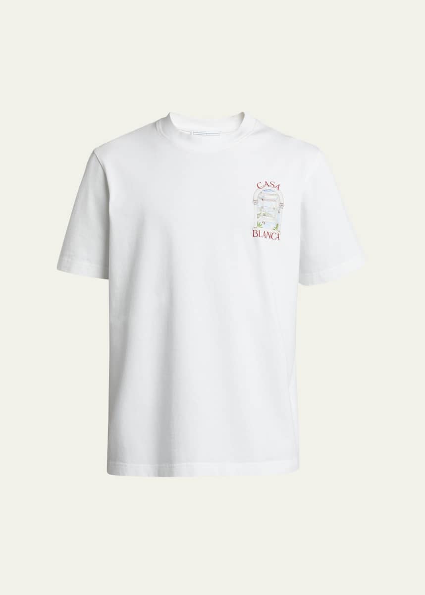 CASABLANCA Men's Le Passage Greek Dome Jersey T-Shirt
