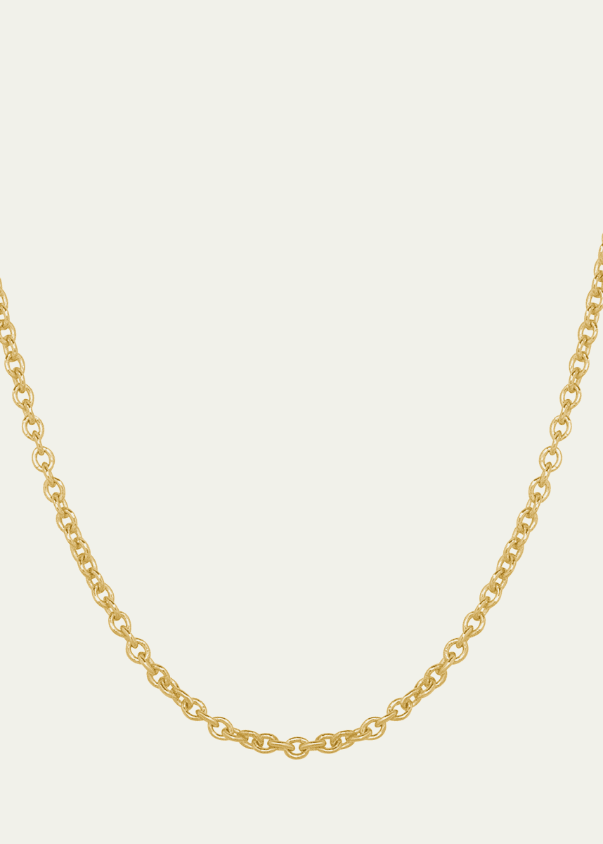 Gwen Barba Adjustable Cable Chain Necklace in 14K Yellow Gold, 20"L