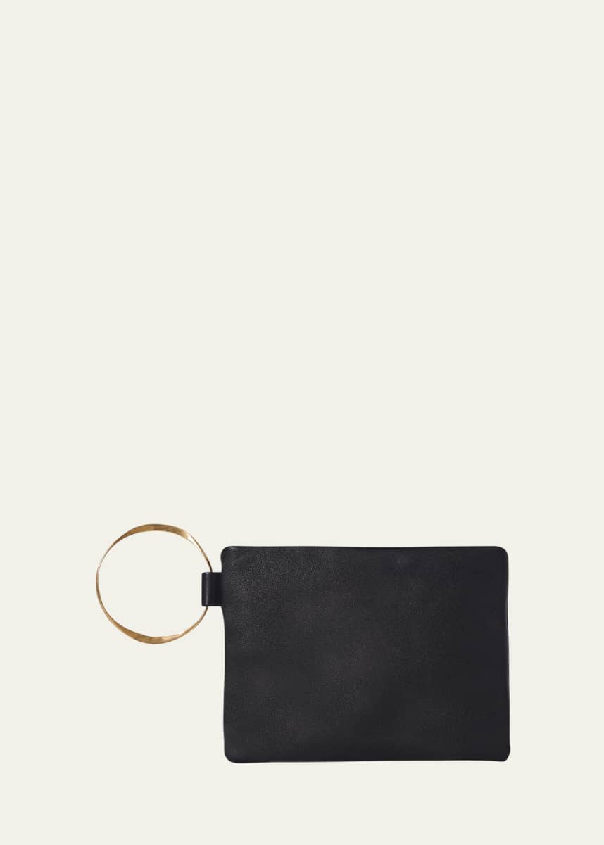 THE ROW Round Bracelet Wristlet in Soft Napa Leather