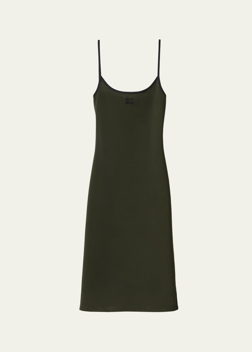 Miu Miu Scoop Neck Tank Top Dress With Back Cutout
